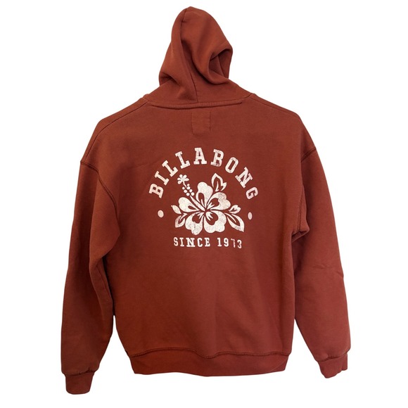 Billabong Tops - Billabong Red Hibiscus Flower Graphic Hoodie Sweatshirt Women's Med (Runs Sm)
